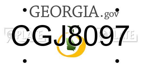CGJ8097 Georgia License Plate