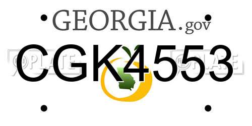 CGK4553 Georgia License Plate
