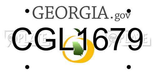 CGL1679 Georgia License Plate