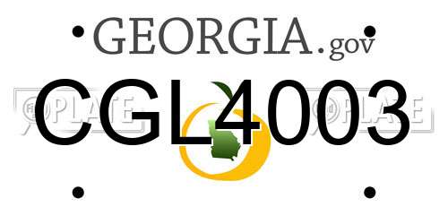 CGL4003 Georgia License Plate