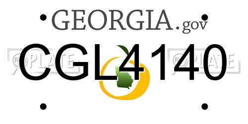 CGL4140 Georgia License Plate