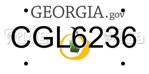 CGL6236 Georgia License Plate