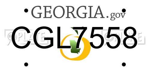CGL7558 Georgia License Plate