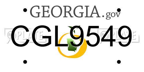 CGL9549 Georgia License Plate