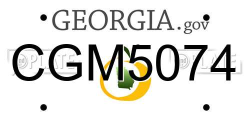 CGM5074 Georgia License Plate