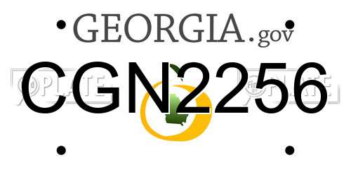 CGN2256 Georgia License Plate