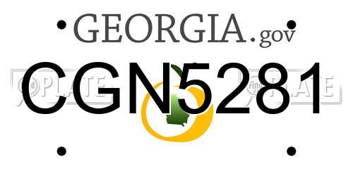 CGN5281 Georgia License Plate
