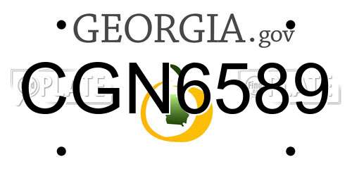 CGN6589 Georgia License Plate