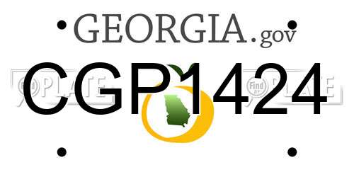CGP1424 Georgia License Plate