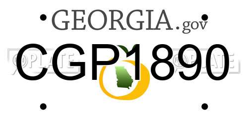 CGP1890 Georgia License Plate