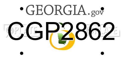 CGP2862 Georgia License Plate