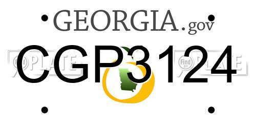 CGP3124 Georgia License Plate