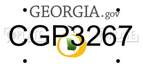 CGP3267 Georgia License Plate
