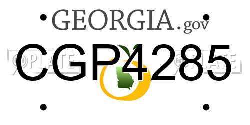 CGP4285 Georgia License Plate