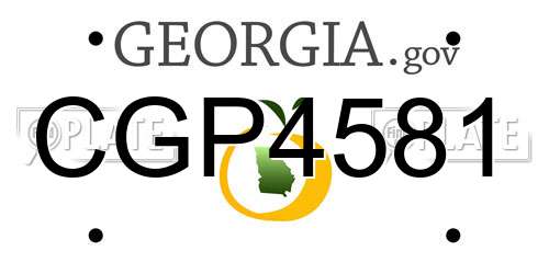 CGP4581 Georgia License Plate