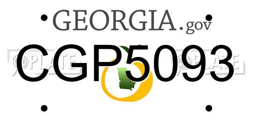 CGP5093 Georgia License Plate