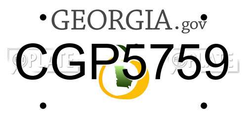 CGP5759 Georgia License Plate