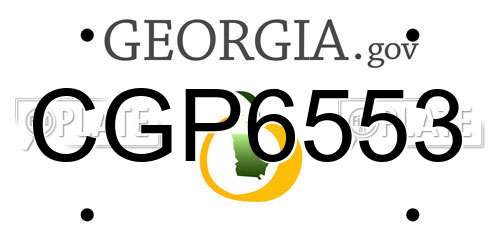 CGP6553 Georgia License Plate