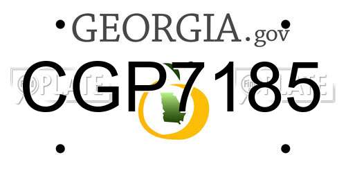 CGP7185 Georgia License Plate