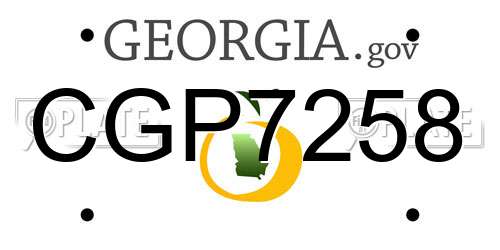 CGP7258 Georgia License Plate