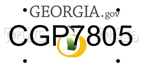 CGP7805 Georgia License Plate