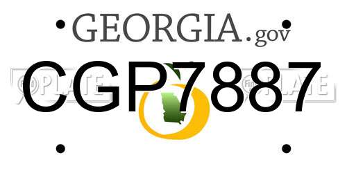 CGP7887 Georgia License Plate