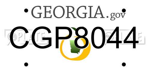 CGP8044 Georgia License Plate