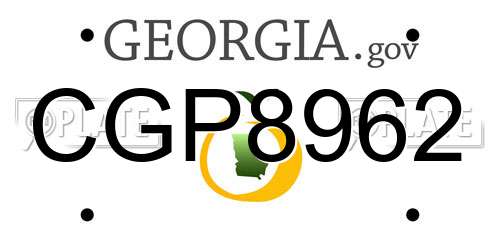 CGP8962 Georgia License Plate