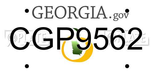 CGP9562 Georgia License Plate