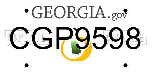 CGP9598 Georgia License Plate