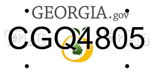 CGQ4805 Georgia License Plate