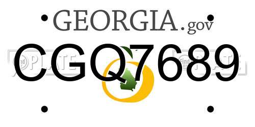 CGQ7689 Georgia License Plate