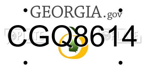 CGQ8614 Georgia License Plate