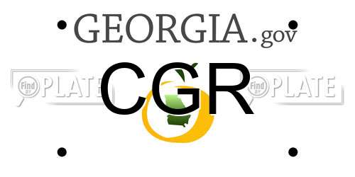 CGR Georgia License Plate