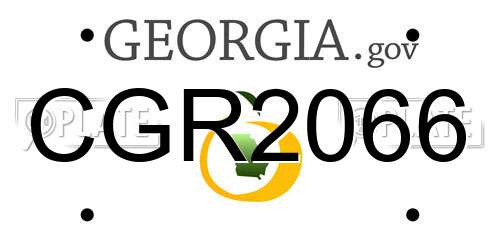 CGR2066 Georgia License Plate