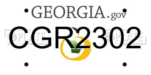 CGR2302 Georgia License Plate