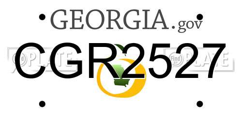 CGR2527 Georgia License Plate
