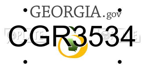 CGR3534 Georgia License Plate
