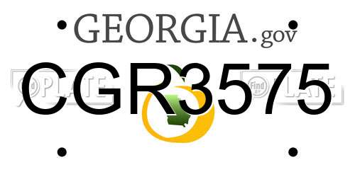 CGR3575 Georgia License Plate