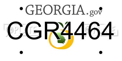 CGR4464 Georgia License Plate