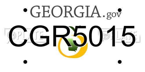 CGR5015 Georgia License Plate