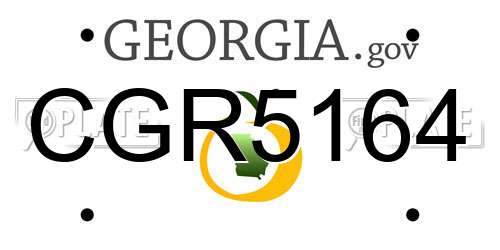 CGR5164 Georgia License Plate