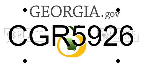 CGR5926 Georgia License Plate