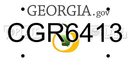 CGR6413 Georgia License Plate