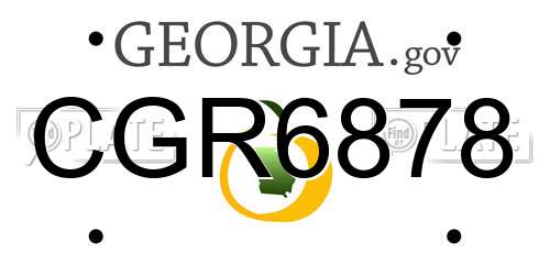CGR6878 Georgia License Plate