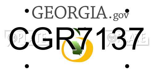 CGR7137 Georgia License Plate