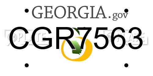CGR7563 Georgia License Plate