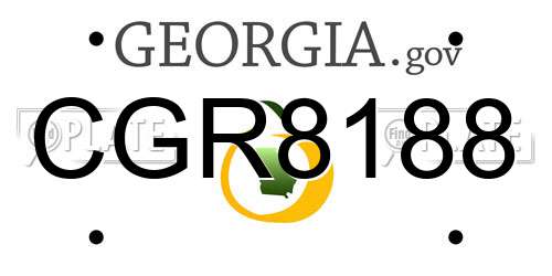 CGR8188 Georgia License Plate