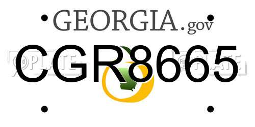 CGR8665 Georgia License Plate