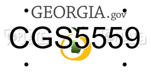 CGS5559 Georgia License Plate